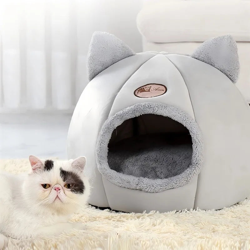 Pet bed with cat ears cat bed for small medium large