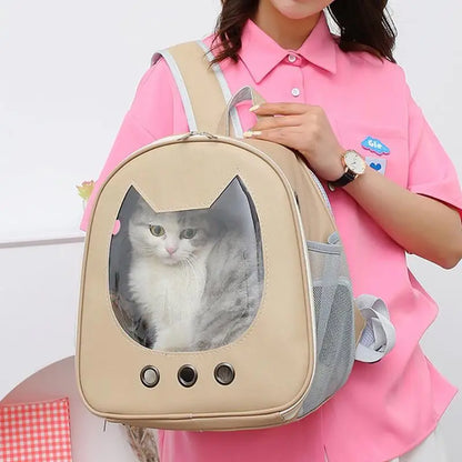 Foldable Cat Carrier Backpack - Lightweight Breathable Pet