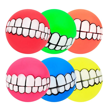 Pet Dog Ball Teeth Funny Trick Toy Silicone Toy for dogs