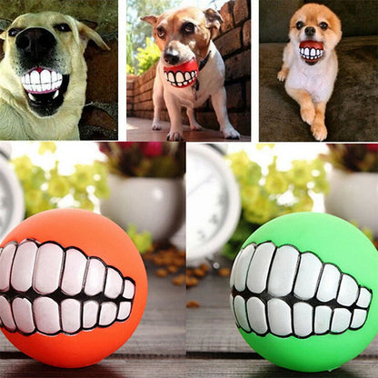 Pet Dog Ball Teeth Funny Trick Toy Silicone Toy for dogs