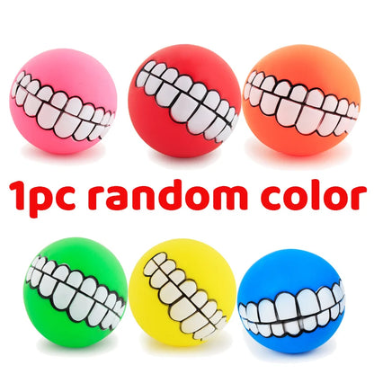 Pet Dog Ball Teeth Funny Trick Toy Silicone Toy for dogs