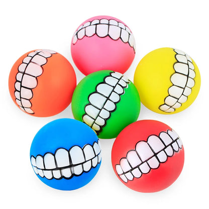 Pet Dog Ball Teeth Funny Trick Toy Silicone Toy for dogs