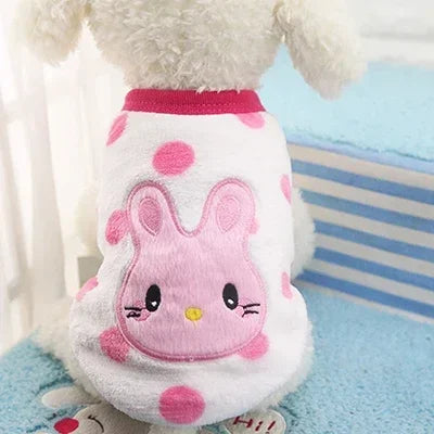 Cartoon Fleece Pet Cat Clothes Winter Warm Pet Dog