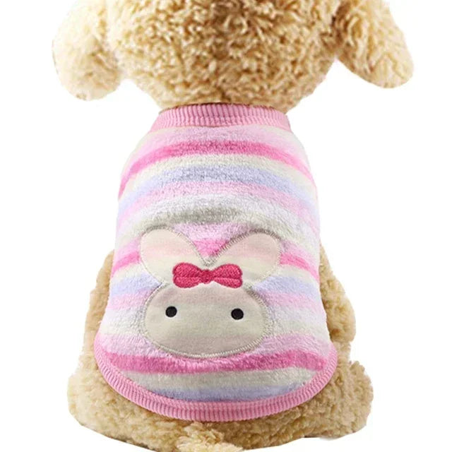 Cartoon Fleece Pet Cat Clothes Winter Warm Pet Dog