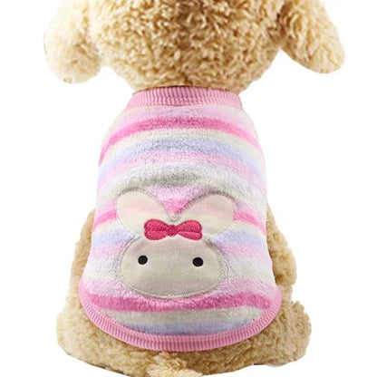 Cartoon Fleece Pet Cat Clothes Winter Warm Pet Dog