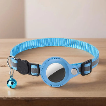 Reflective Cat Collar with Apple AirTag Holder Adjustable