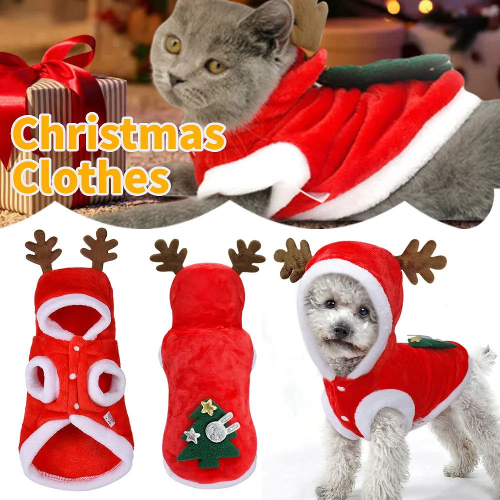 Christmas Pet Clothes Winter Warm Pet Dog Cold Weather