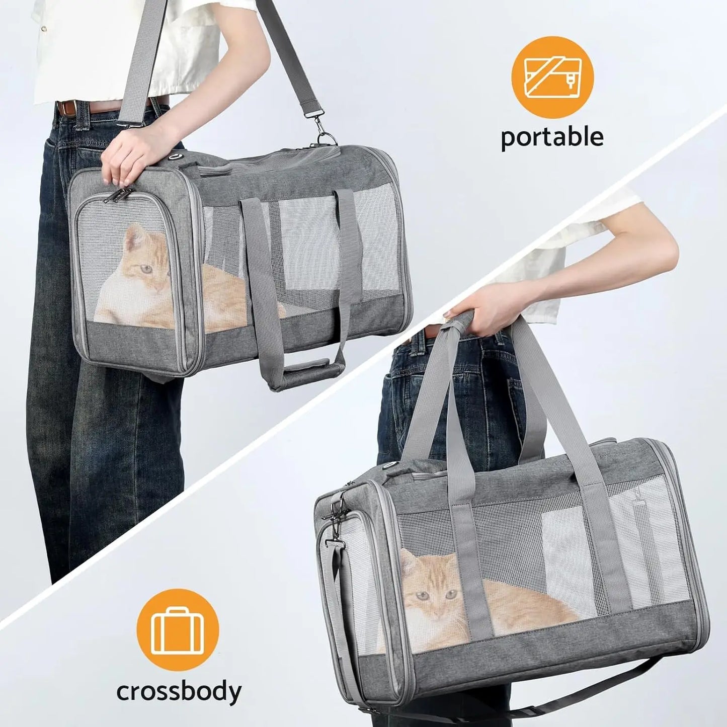Airline Approved Pet Carrier for Cats Dogs Soft Travel Bag