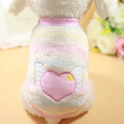 Cartoon Fleece Pet Cat Clothes Winter Warm Pet Dog