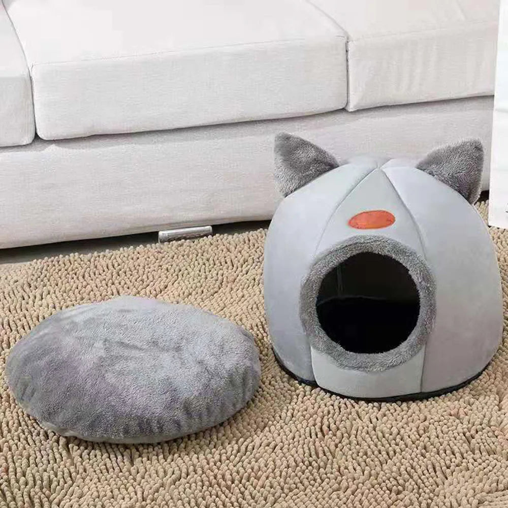 Pet bed with cat ears cat bed for small medium large