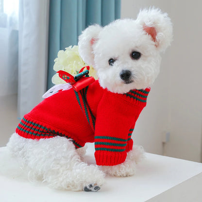 Knitted Cat Dog Sweater Autumn Winter Warm Costumes