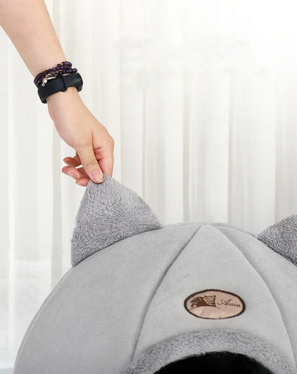 Pet bed with cat ears cat bed for small medium large