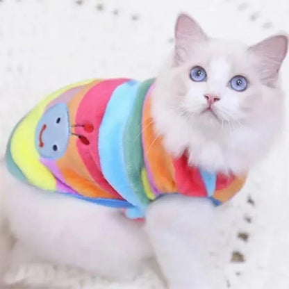 Cartoon Fleece Pet Cat Clothes Winter Warm Pet Dog