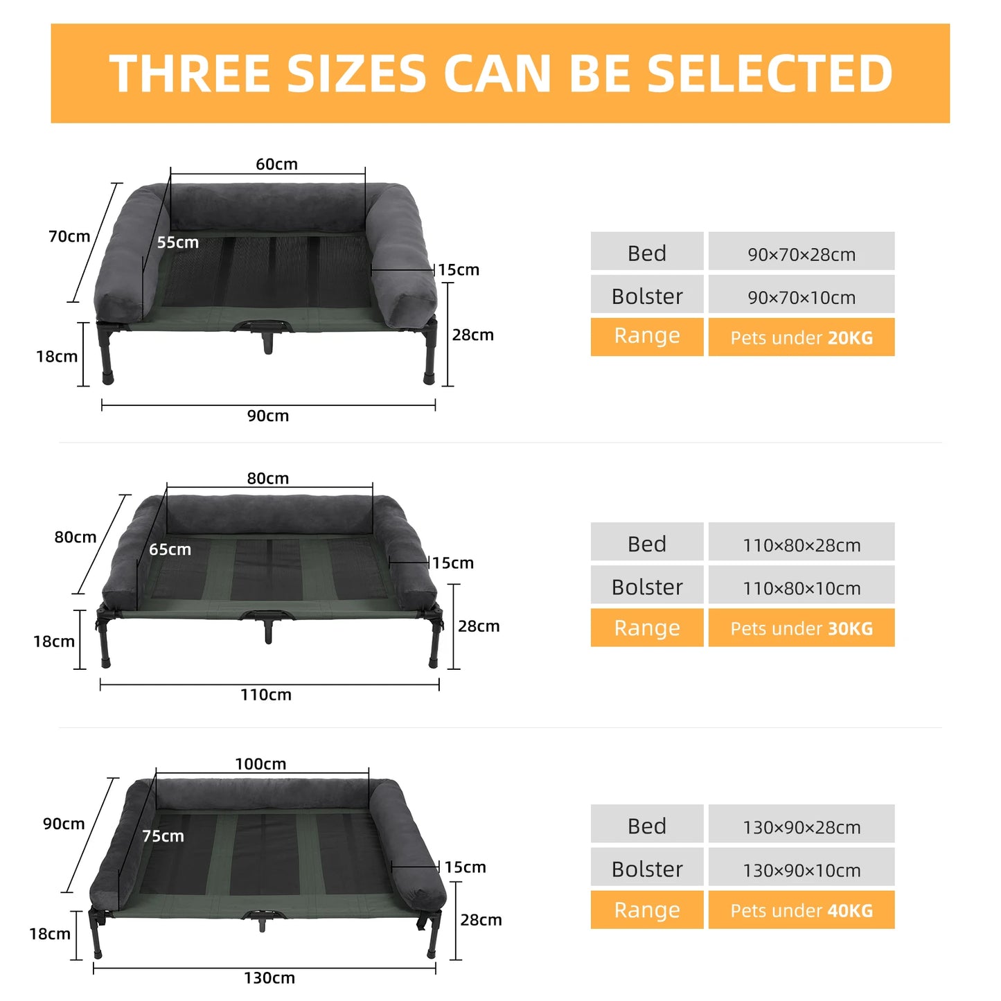 Dog Bed for Dogs and Cats Indoor Outdoor Elevated