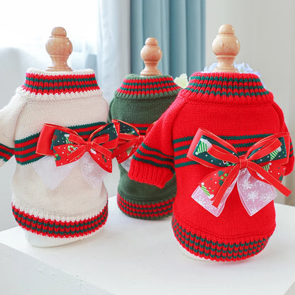 Knitted Cat Dog Sweater Autumn Winter Warm Costumes