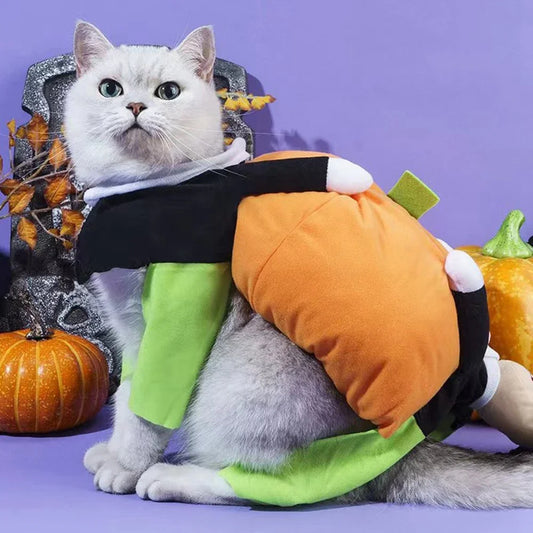 Halloween Funny Pet Clothes Cat Pet Pumpkin Costume