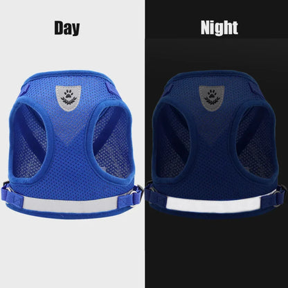 Mesh Cat Harness and Leash Set Escape Proof Adjustable