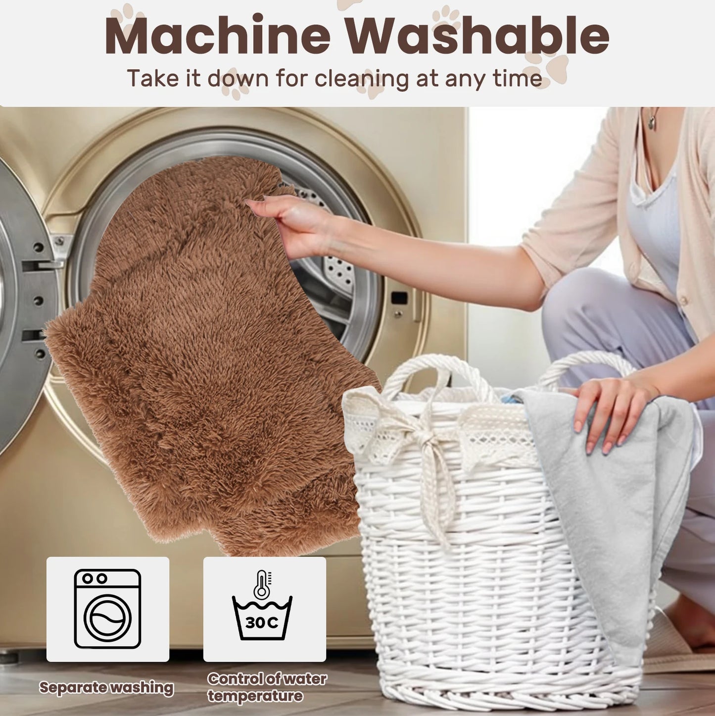 Large Cat Bed Sturdy Wooden Leg Raised Plush Cat Sofa