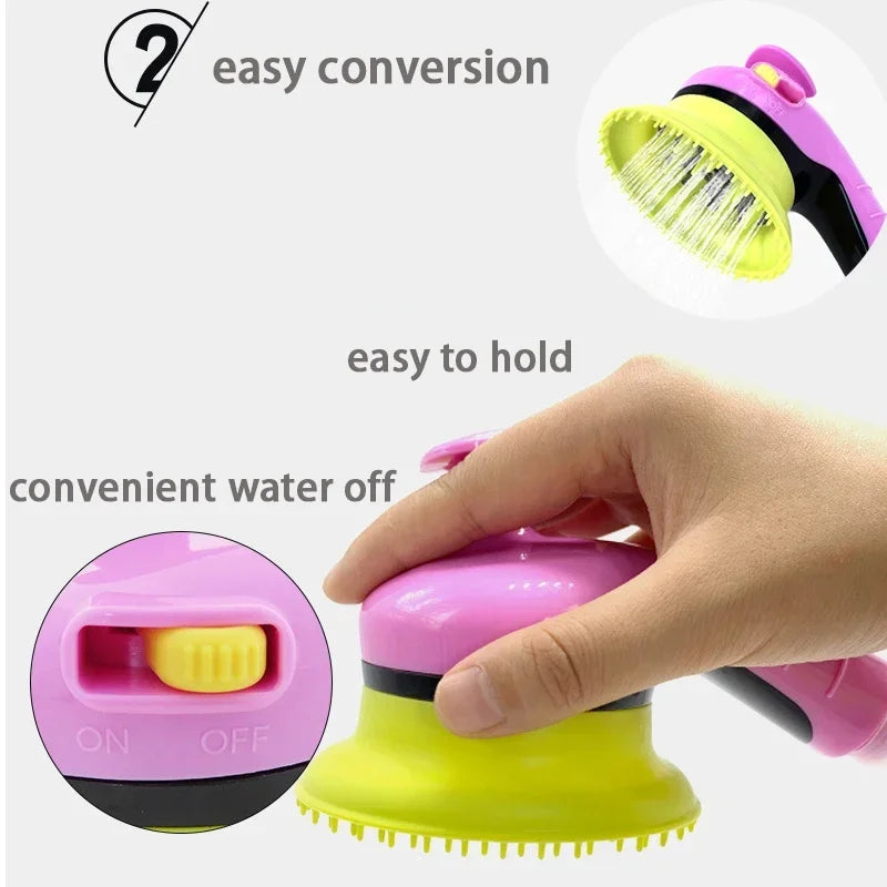 Shower Head Dog Soft Tentacle Massage Bath Head Convenient