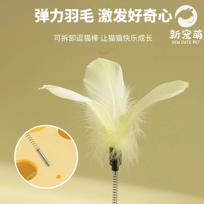 Interactive Cat Toy Puzzle Box Wooden Treat Maze Play