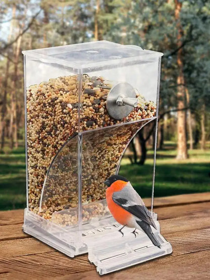 Acrylic Bird Feeders Anti Spill Automatic Parrot Feeder