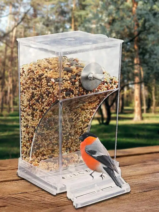 Acrylic Bird Feeders Anti Spill Automatic Parrot Feeder