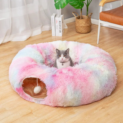 Kylinsure Plush Cat Tunnel Bed,Cat toy,Cat bed