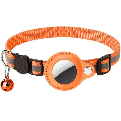 Reflective Cat Collar with Apple AirTag Holder Adjustable