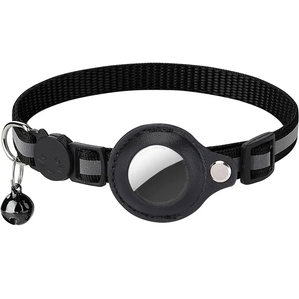 Reflective Cat Collar with Apple AirTag Holder Adjustable