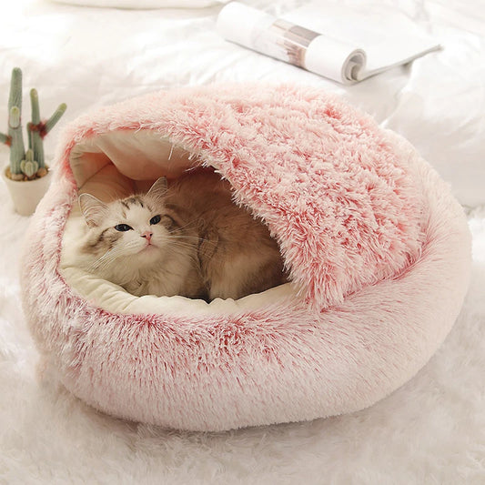 Hooded Cat Bed for Indoor Cats and Small Dogs Large