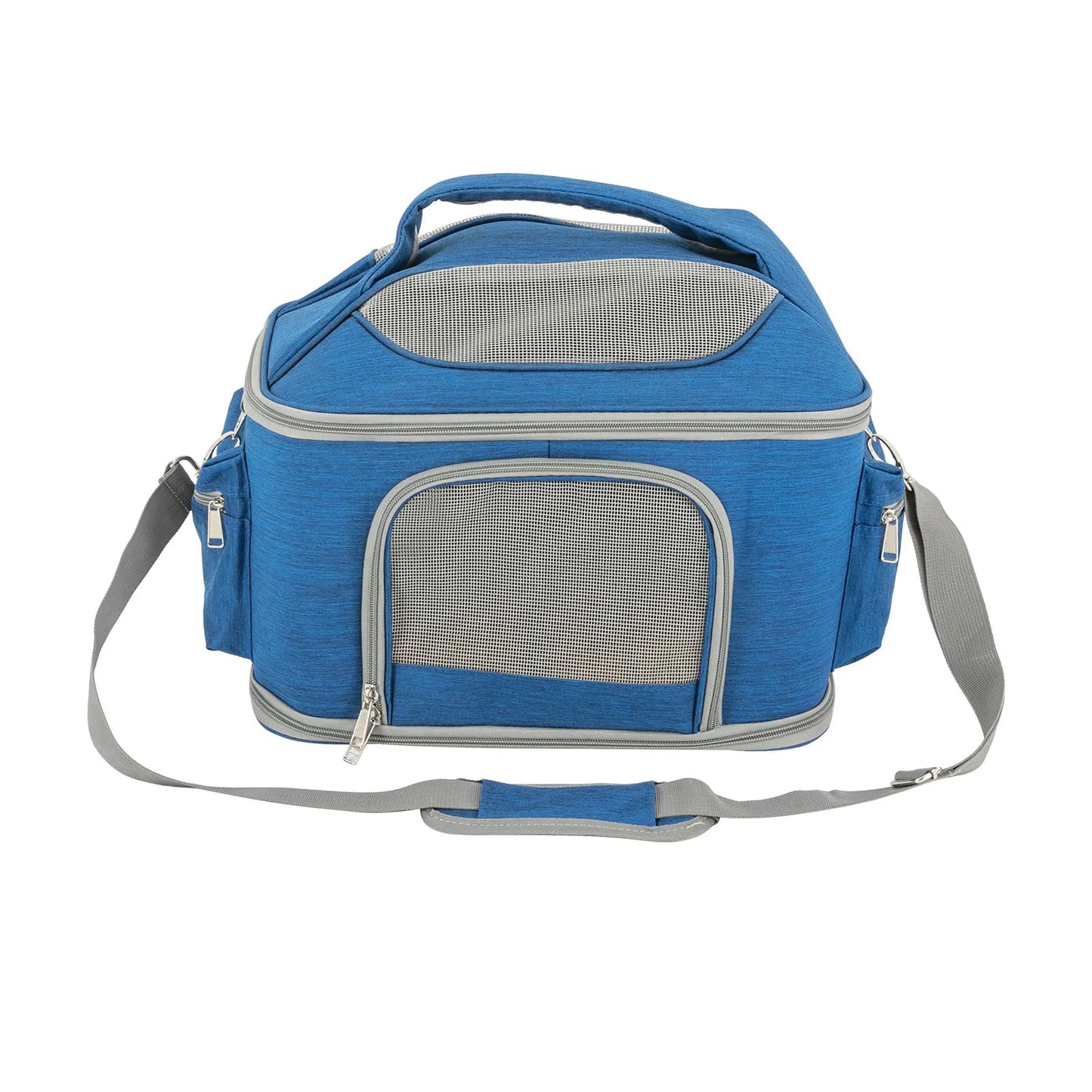 Blue Collapsible Pet Carrier | Oxford Waterproof Travel Bag