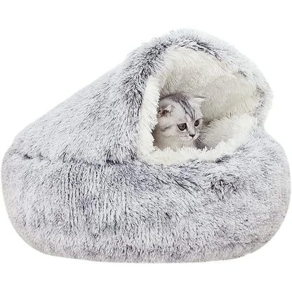Hooded Cat Bed for Indoor Cats and Small Dogs Large