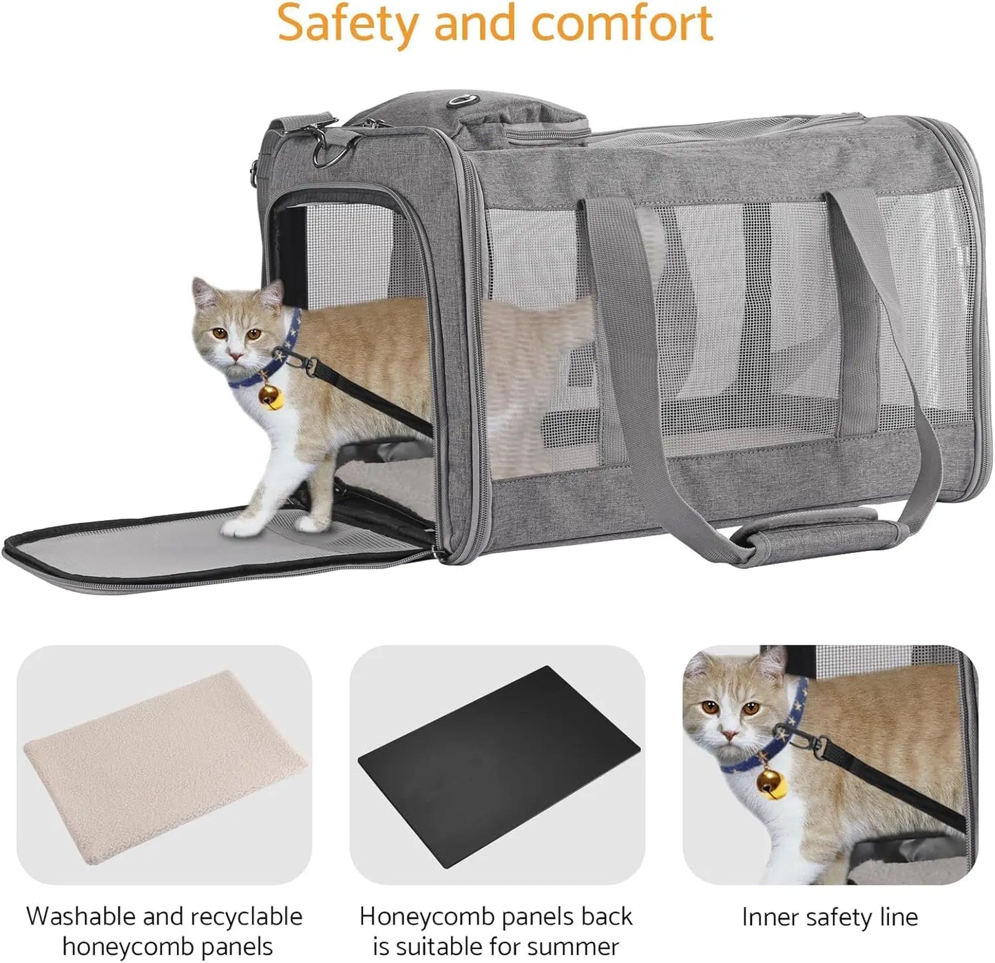 Airline Approved Pet Carrier for Cats Dogs Soft Travel Bag