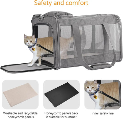 Airline Approved Pet Carrier for Cats Dogs Soft Travel Bag