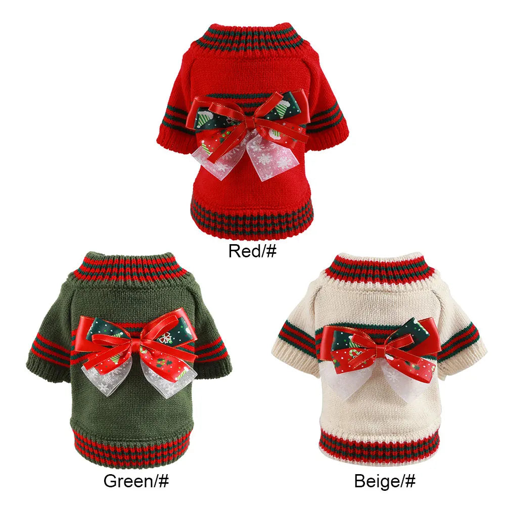 Knitted Cat Dog Sweater Autumn Winter Warm Costumes