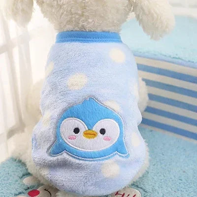 Cartoon Fleece Pet Cat Clothes Winter Warm Pet Dog