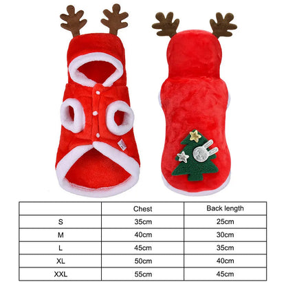 Christmas Pet Clothes Winter Warm Pet Dog Cold Weather