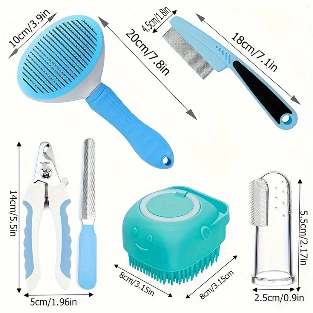 Pet Grooming Set, Hair Removal Comb For Dog, Flea Comb