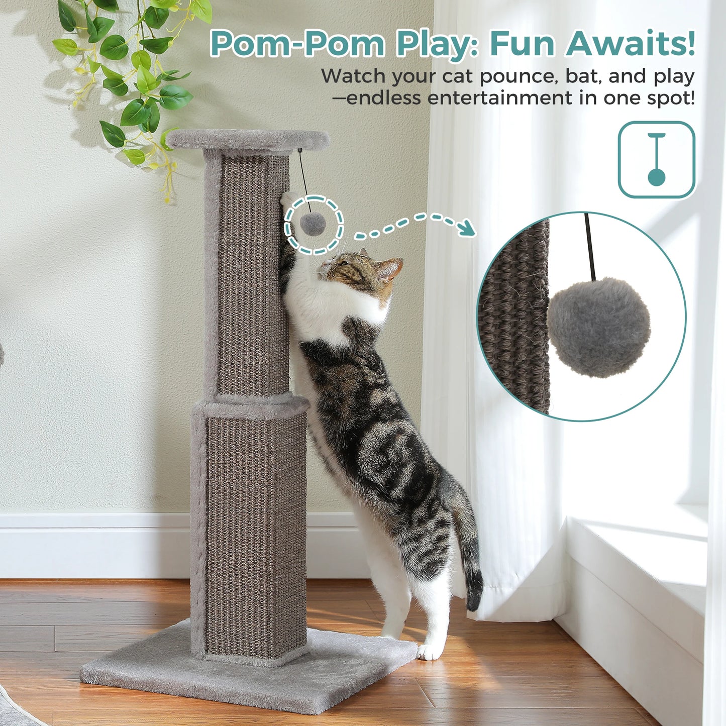 Large Cat Scratching Post for Indoor Cats Adults Ultimate Scratch