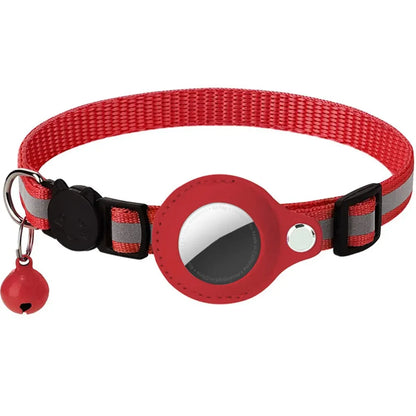 Reflective Cat Collar with Apple AirTag Holder Adjustable