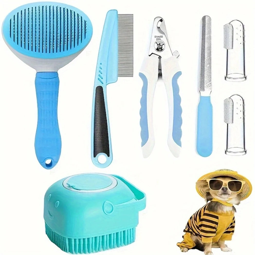 Pet Grooming Set, Hair Removal Comb For Dog, Flea Comb