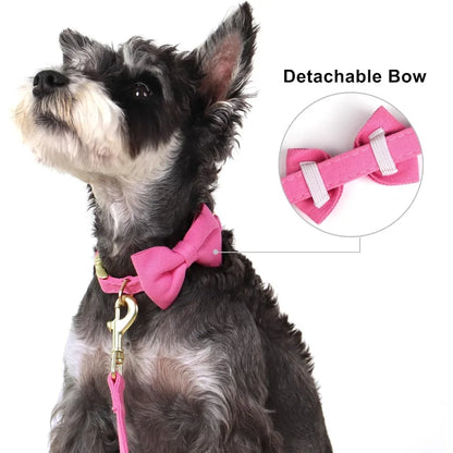 Cute Extra Small Dog Harness Set with Three Detachable